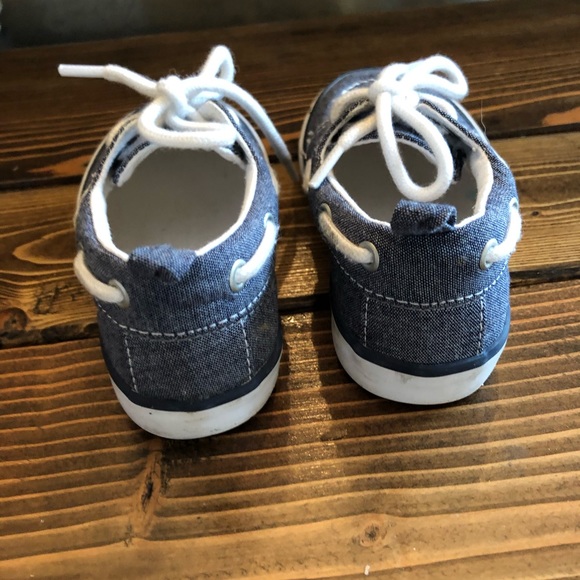 Gymboree Boys Chambray Grey Boat Shoes - Picture 4 of 5